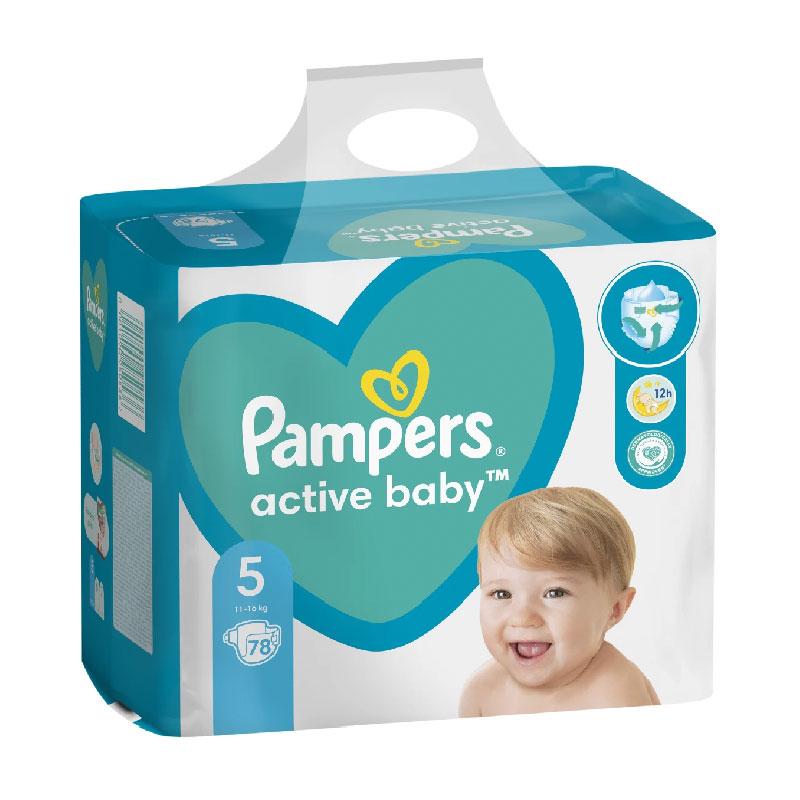 pampers 5 active baby mega pack