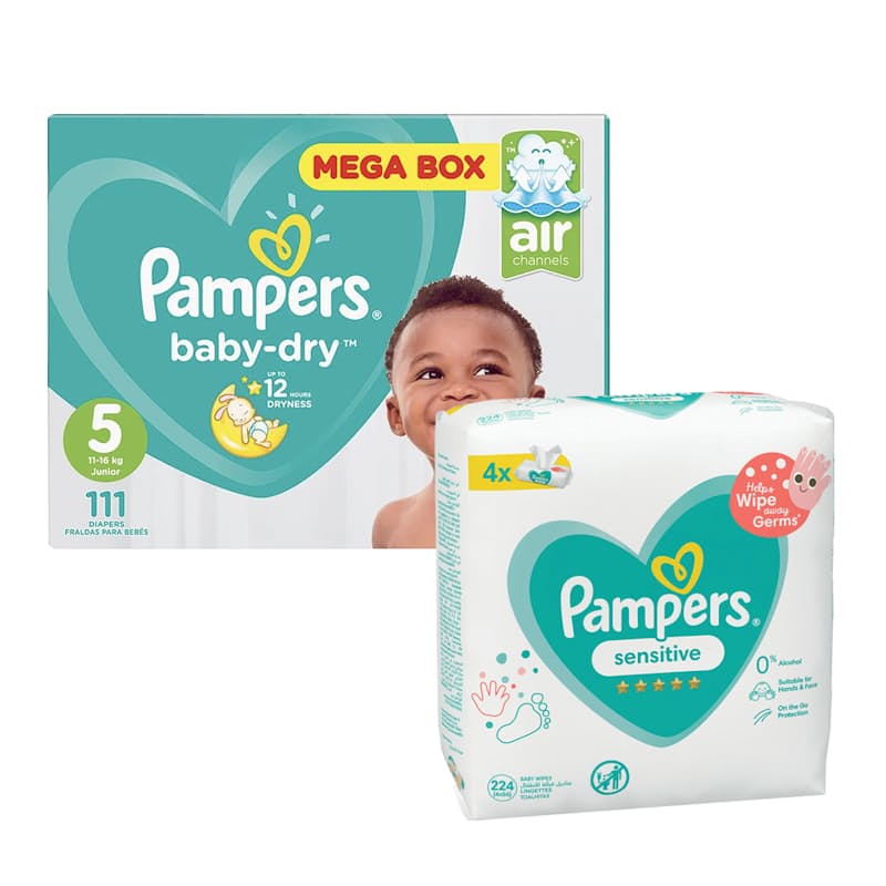 pampers active baby 150 nappies size 3 mega pack