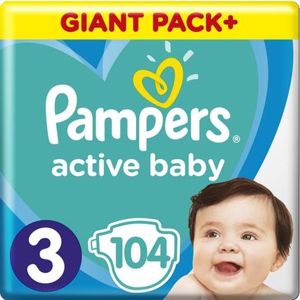 pampers active baby 3 104szt