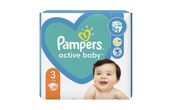 pampers active baby 3 104szt