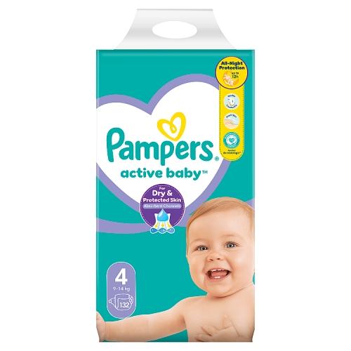 pampers active baby 4 132 szt