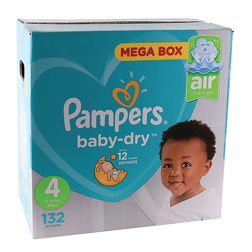 pampers active baby 4 maxi mega box 132