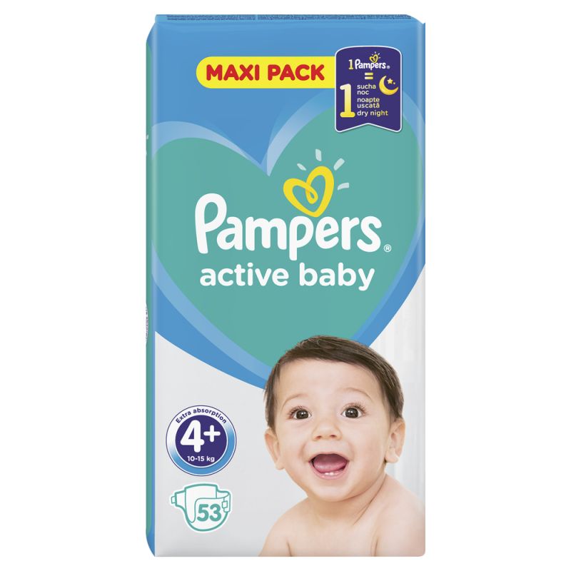 pampers active baby dry 4 53szt