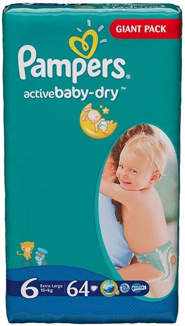 pampers active baby dry 4 64 szt