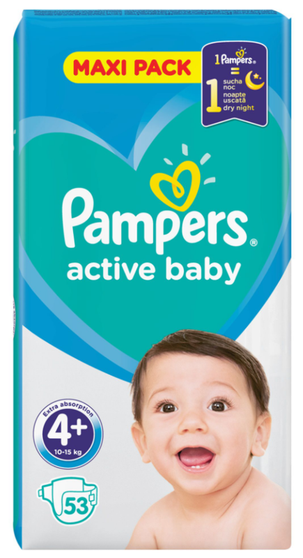 pampers active baby dry 53