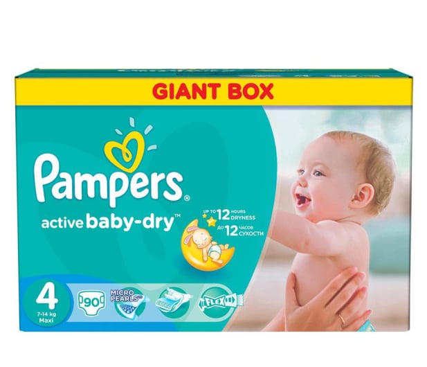 pampers active baby dry 90 szt