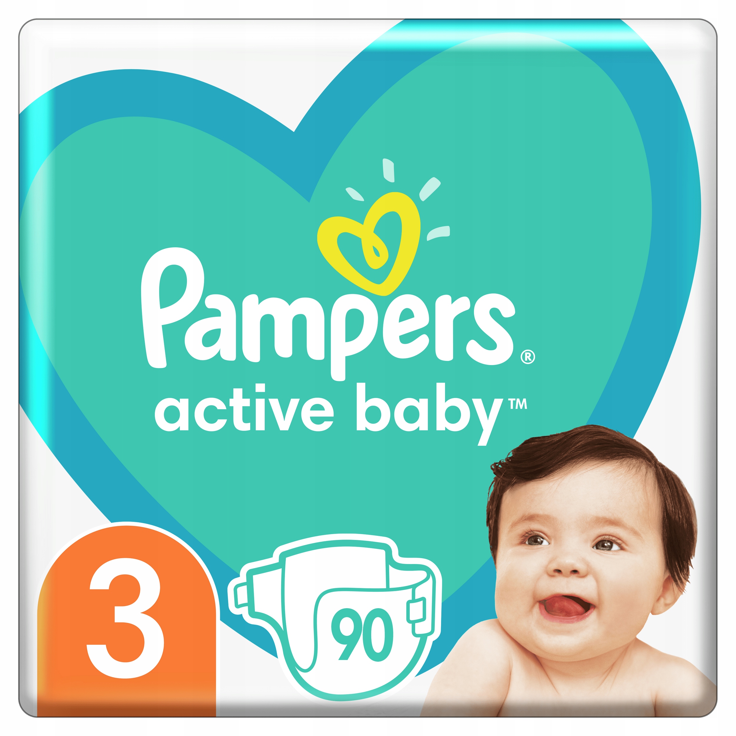 pampers active baby-dry pieluchy 3 midi 90 sztuk