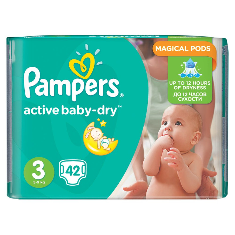 pampers active baby pieluchy 3 midi 42 szt pieluszki