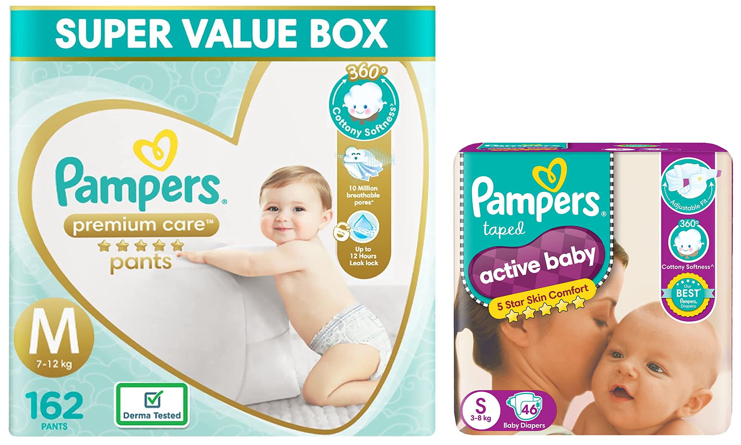 pampers active baby premoum care pants