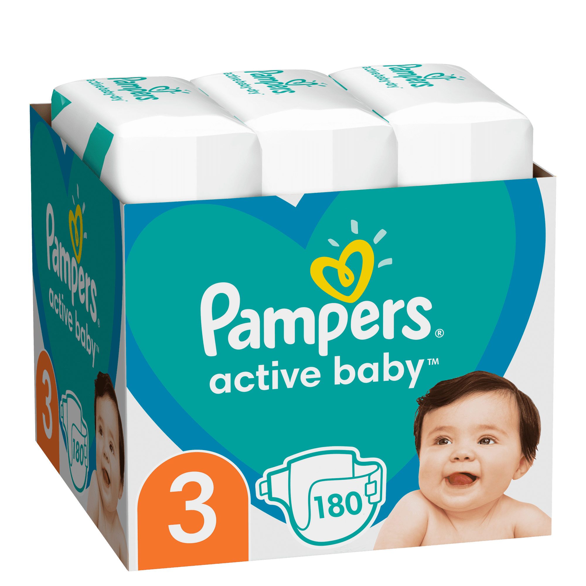 pampers active dry 1 43 szt