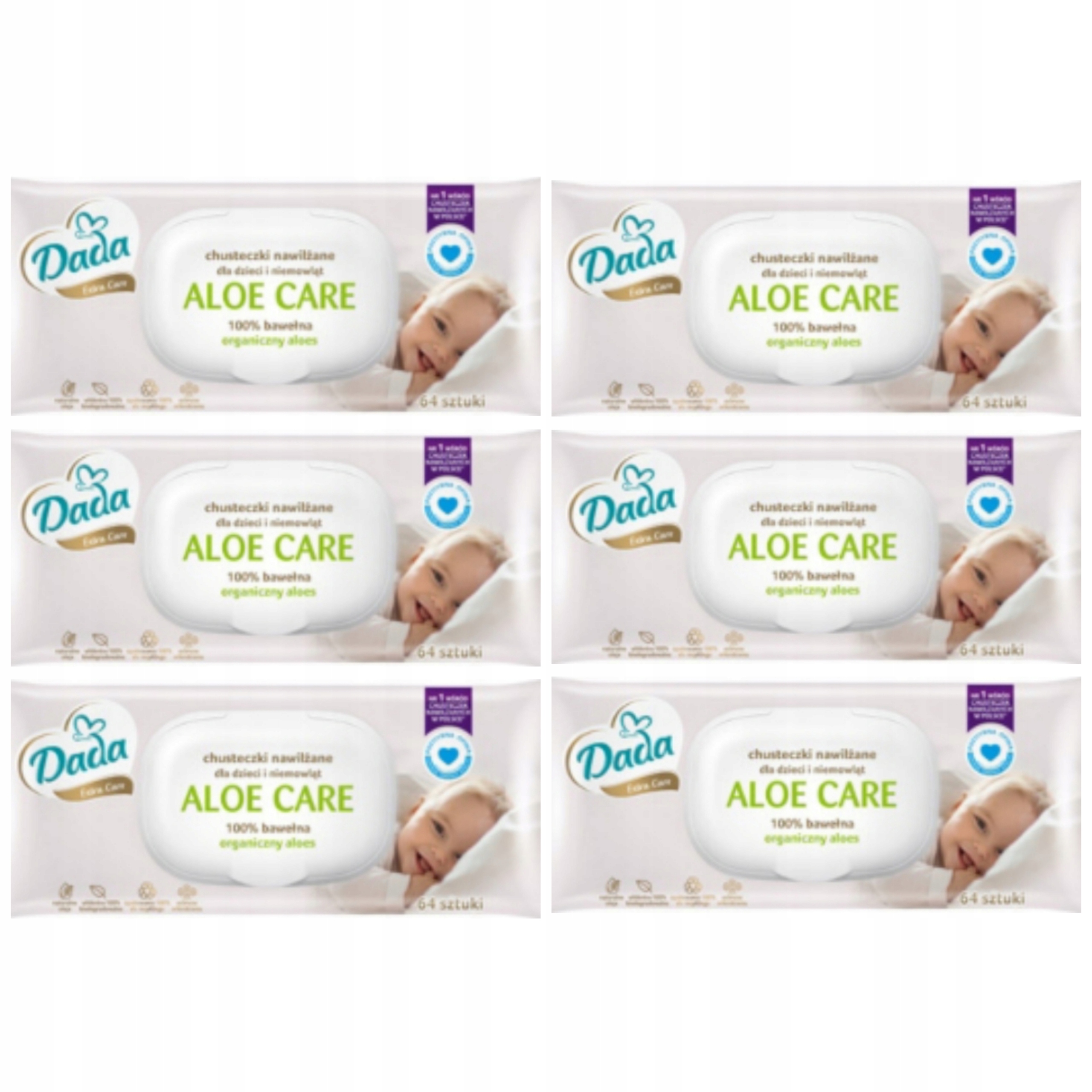 pampers chusteczki aloe 6 x 64 szt