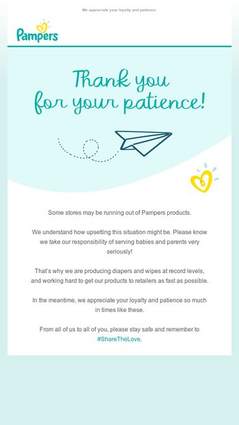 pampers email