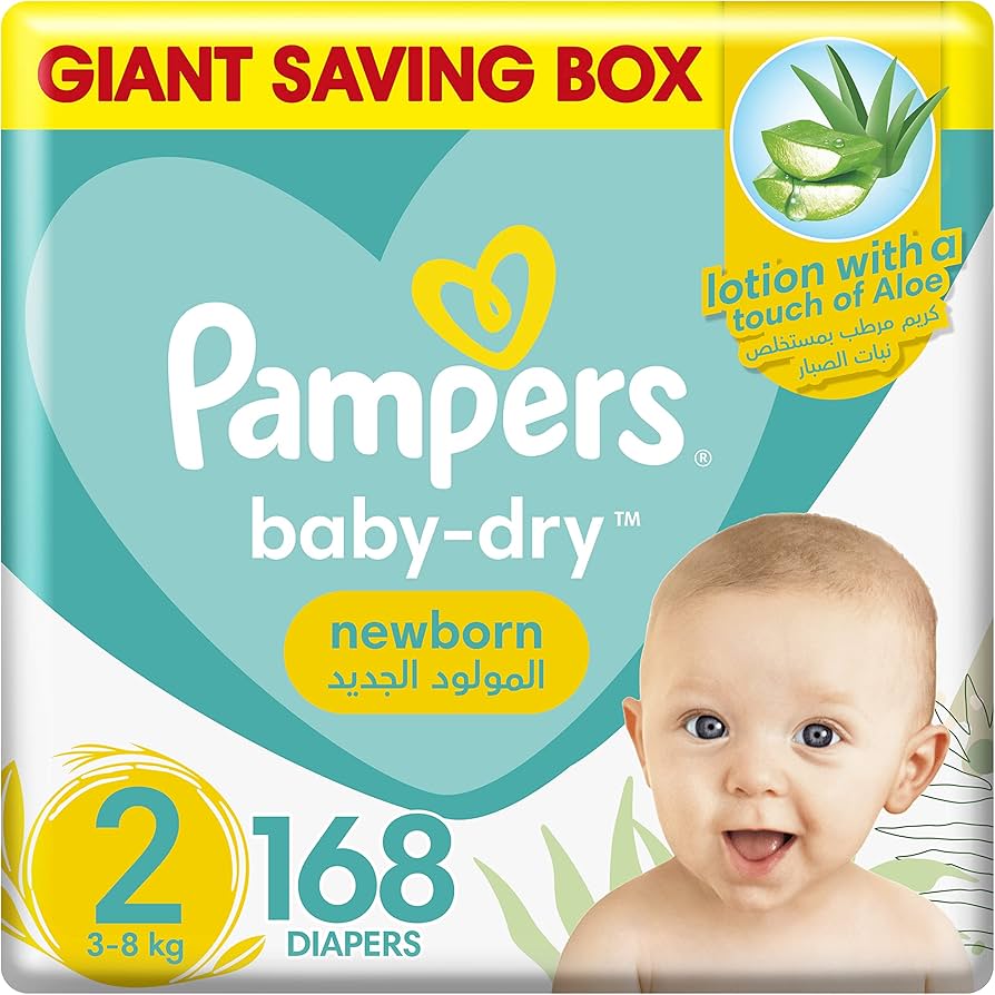 pampers new baby-dry 2 giant pack