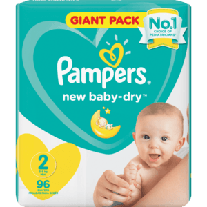 pampers new baby-dry 2 giant pack