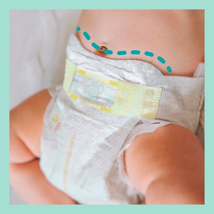 pampers newborn z wycięciem na pępek