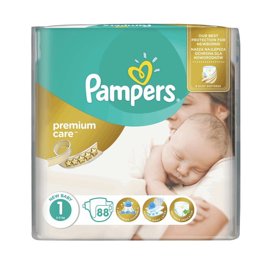 pampers newborn z wycięciem na pępek