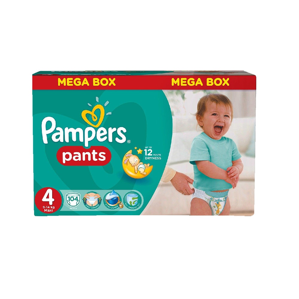 pampers pants 4 mega box maxi 104szt