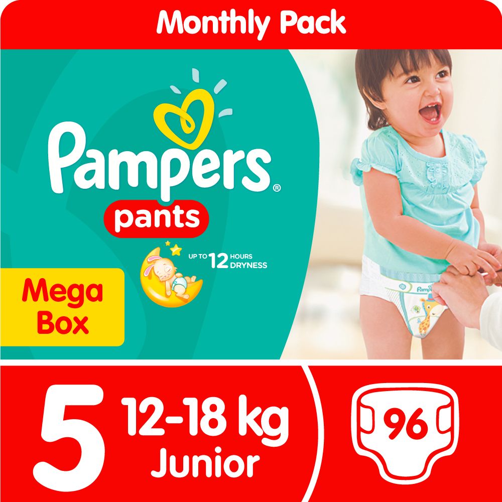 pampers pants 5 junior 96szt monthly mega box