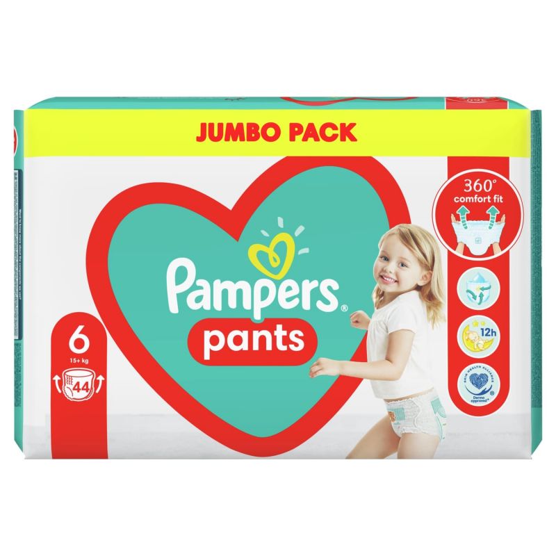 pampers pieluchomajtki extra large pants 6 15+ kg 44 szt