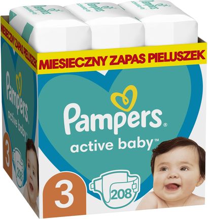 pampers pieluszki active baby 3 midi 208