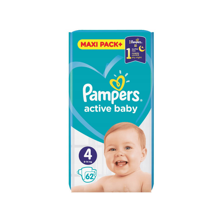 pampers pieluszki zapas 4 maxi aż 174 sztuk