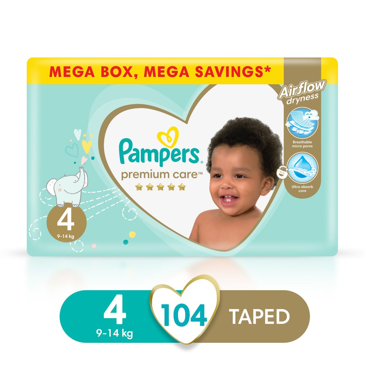 pampers premium care 4 box