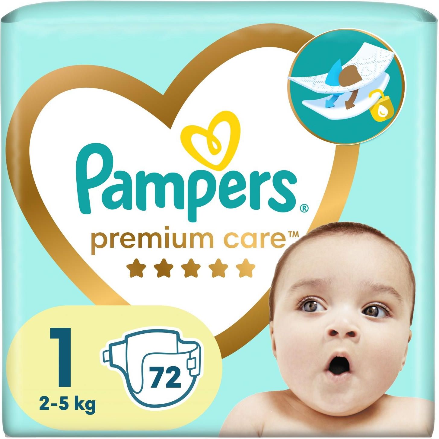 pampers premium care pieluchy 1 newborn 2 mini 222 szt