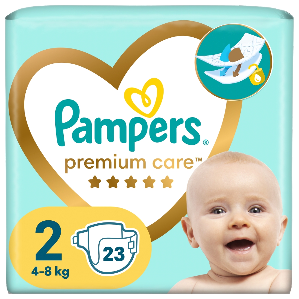 pampers premium care pieluchy rozmiar 2 mini 4-8kg 23 sztuki