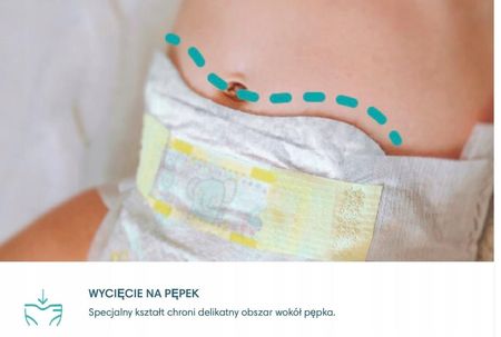 pampers premium care wycięcie na pępek