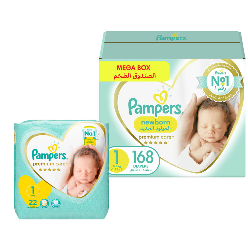 pampers premium mega box size 1