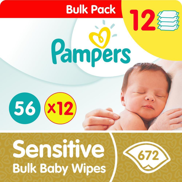 pampers sensitive 12x56