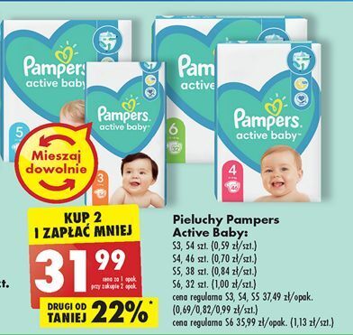 pampersy 3 pieluchy promocja