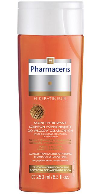 pharmaceris h keratineum szampon wzmacniający 250ml do wlosow oslabionych