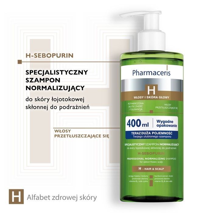 pharmaceris h szampon normalizujący do skóry łojotokowej 250ml