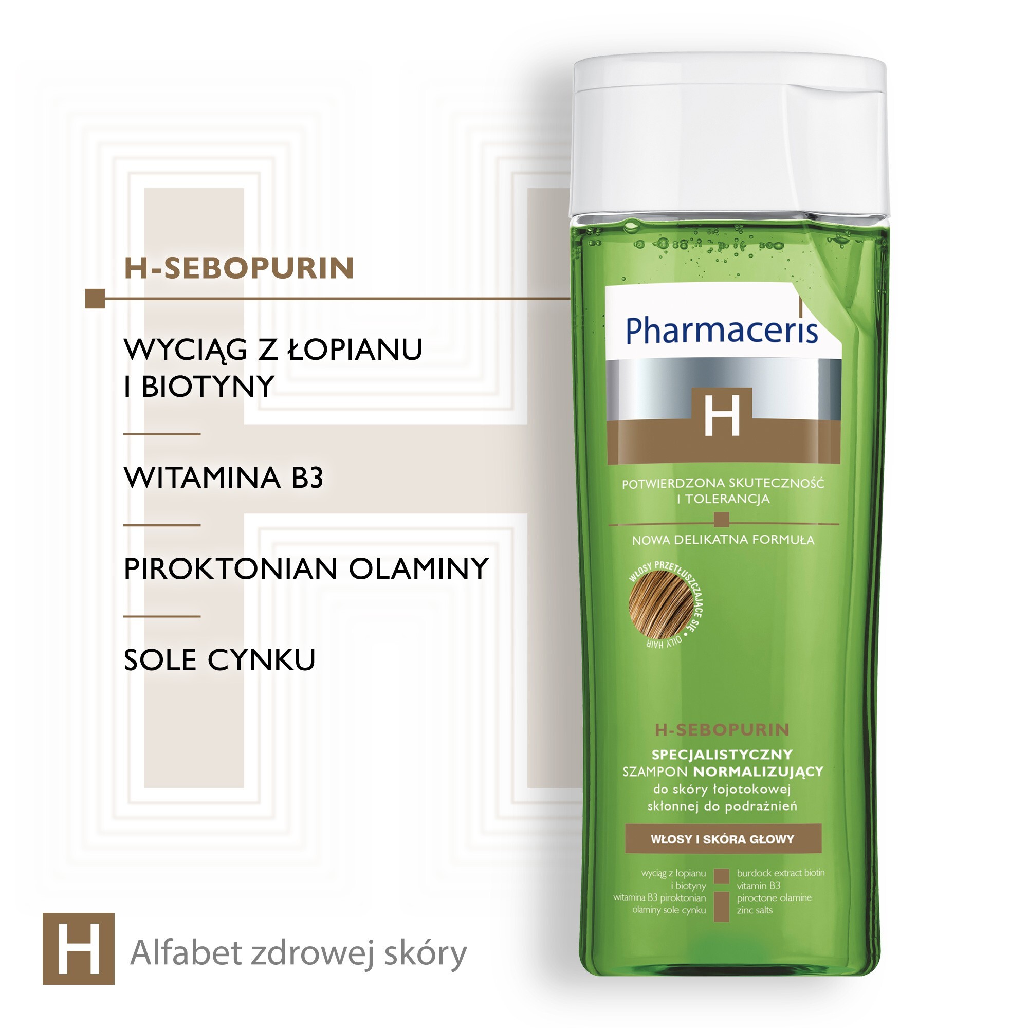 pharmaceris h szampon normalizujący do skóry łojotokowej 250ml