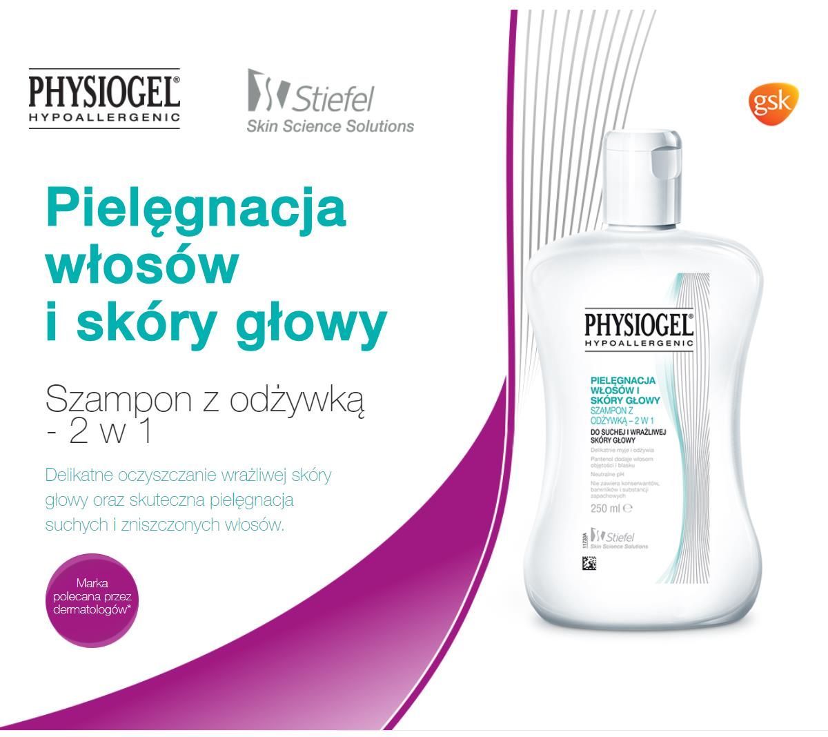 physiogel delikatny szampon do suchej i wrażliwej skóry głowy