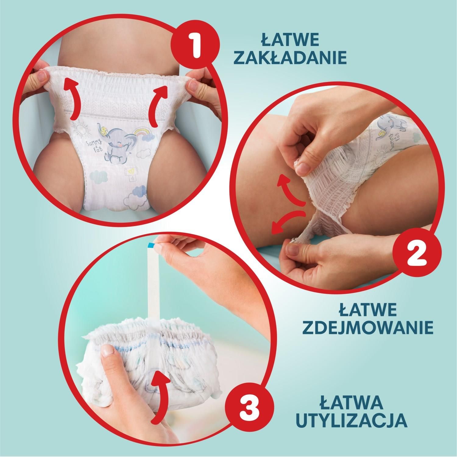 pieluchomajtki pampers 3 jak zakładać