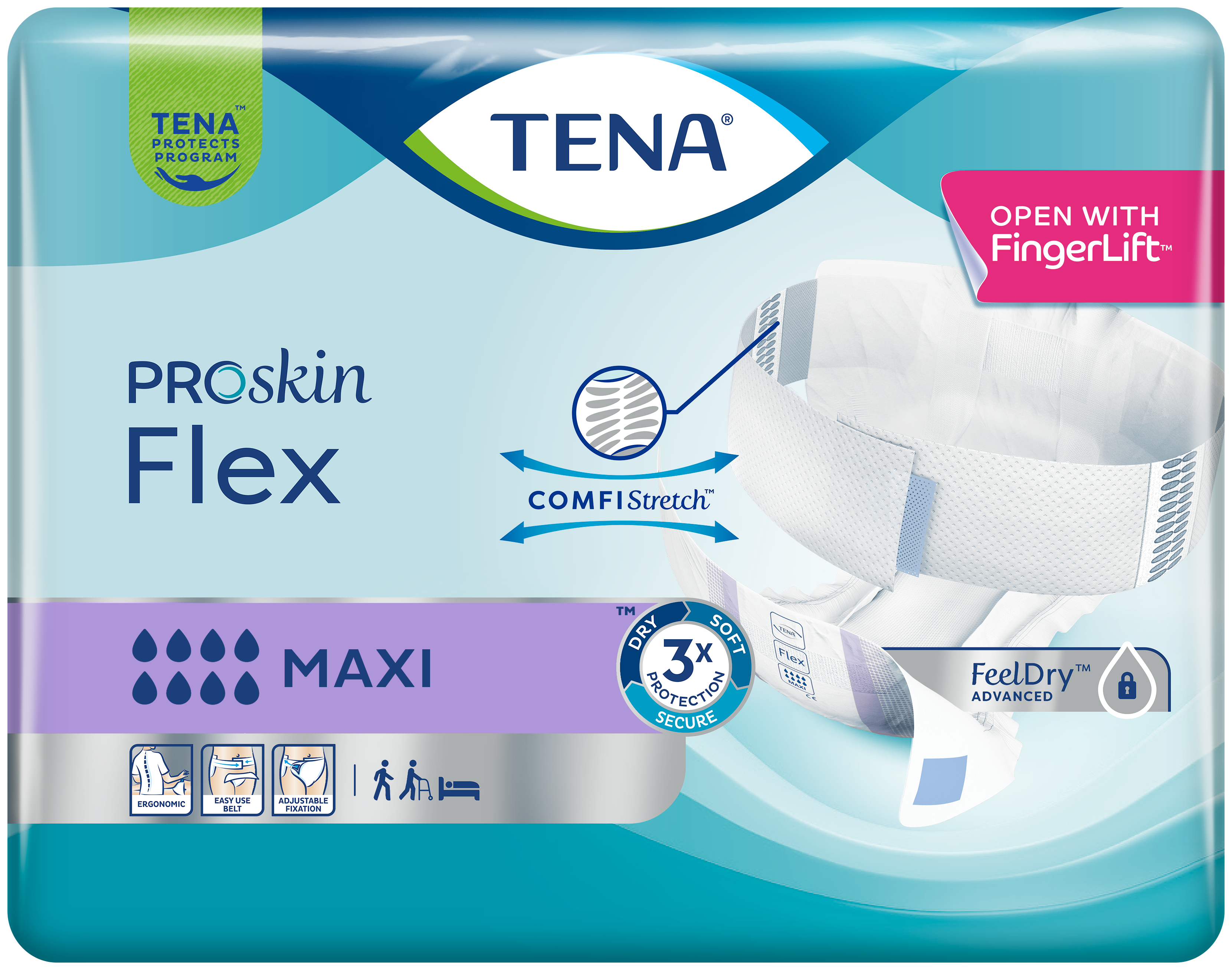 pieluchomajtki tena flex maxi l