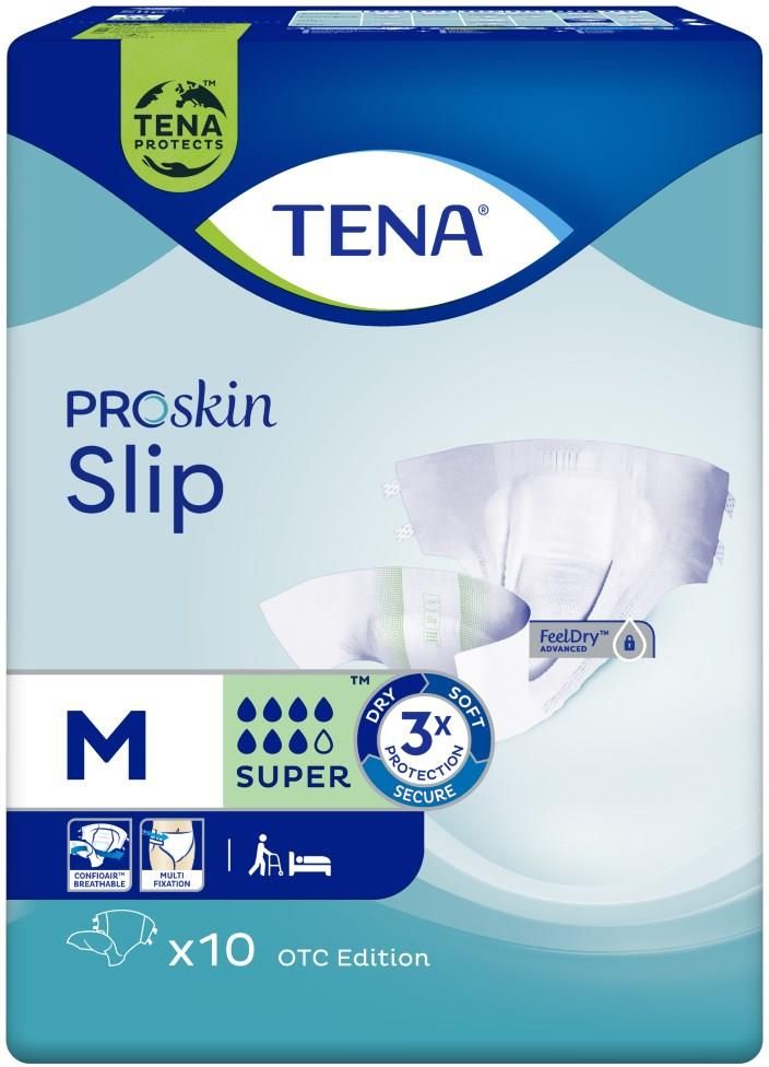 pieluchomajtki tena slip proskin super medium 73-122cm 10 sztuk