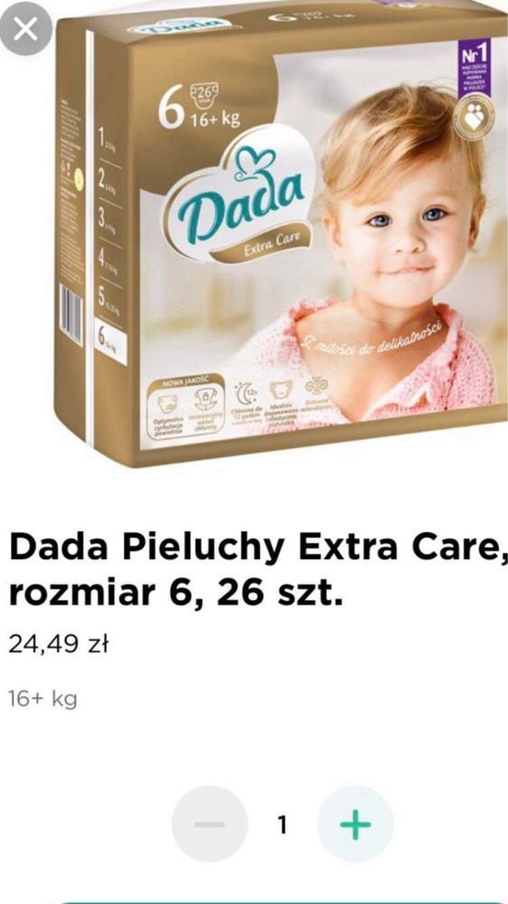 pieluchy dada 6 pasłęk olx