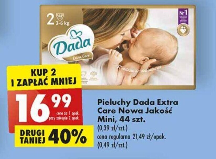 pieluchy dada z promocji mniejsze