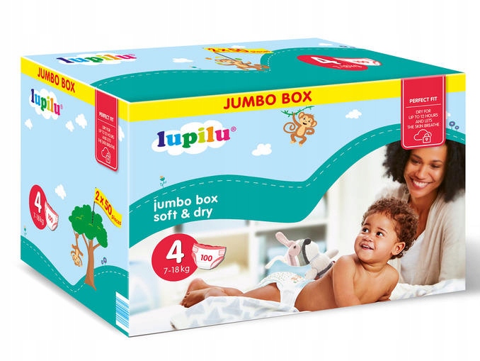 pieluchy lupilu jumbo box allegro