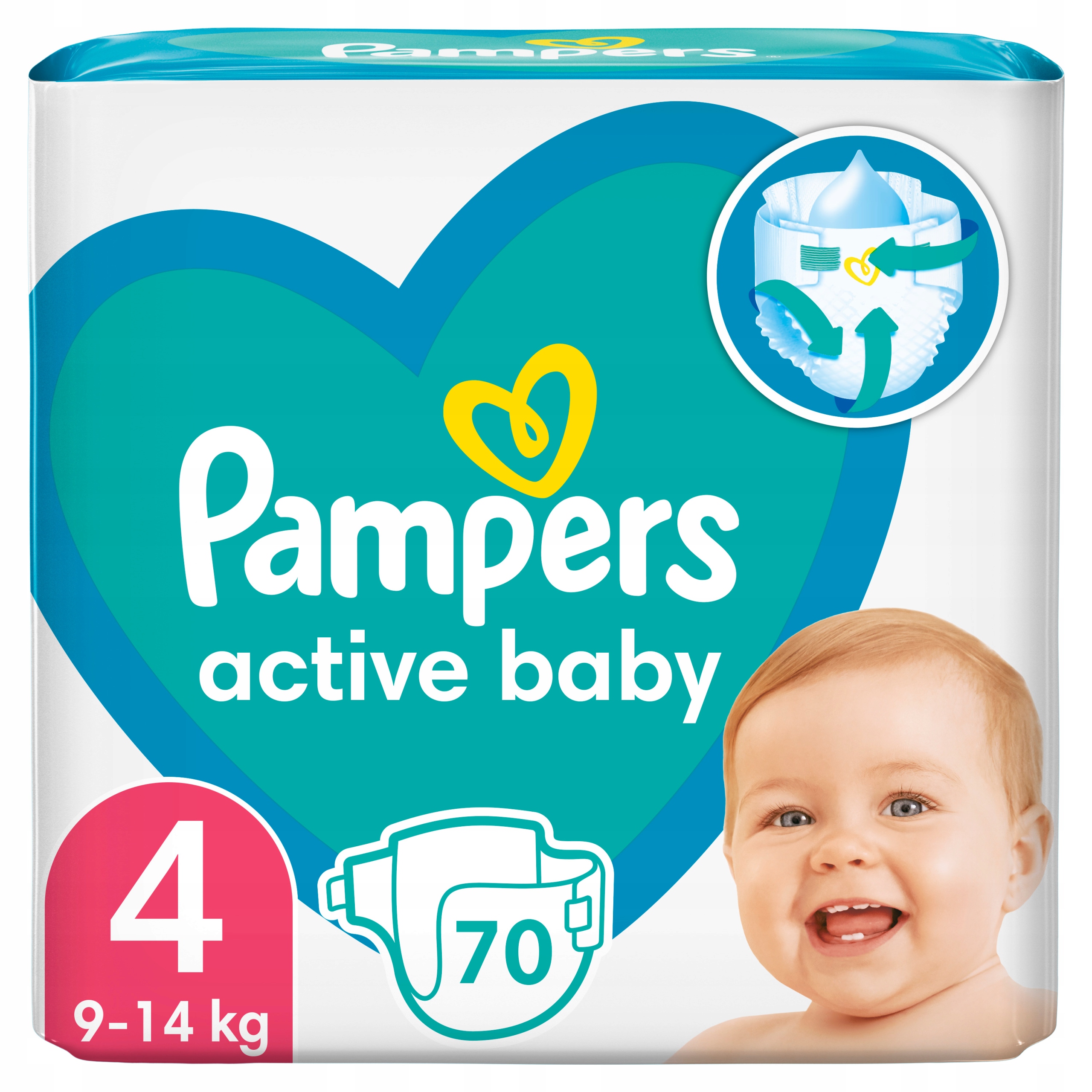 pieluchy pampers active baby 70 szt