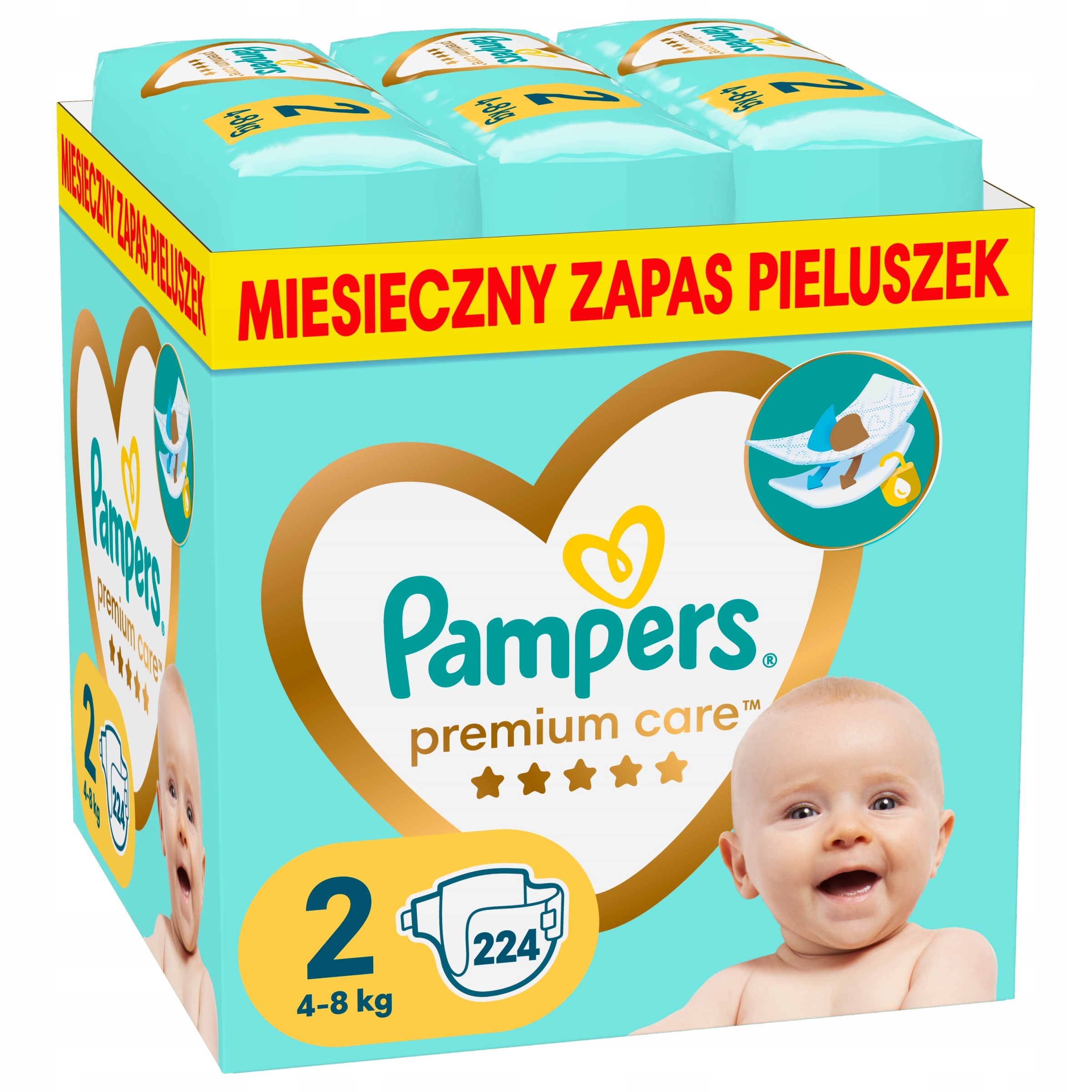 pieluchy pampers care 2 mini