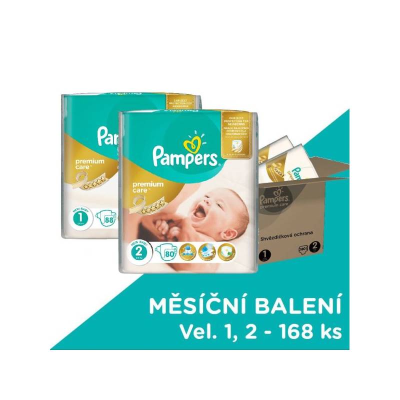 pieluchy pampers premium care 1 newborn 2 mini 168 szt