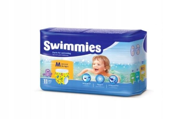 pieluszki do pływania swimmies dla dzieci medium 12kg+ 11 szt