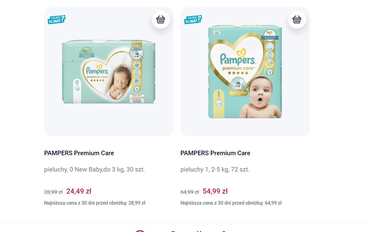 pieluszki pampers 64 szt promocja w rossmanie