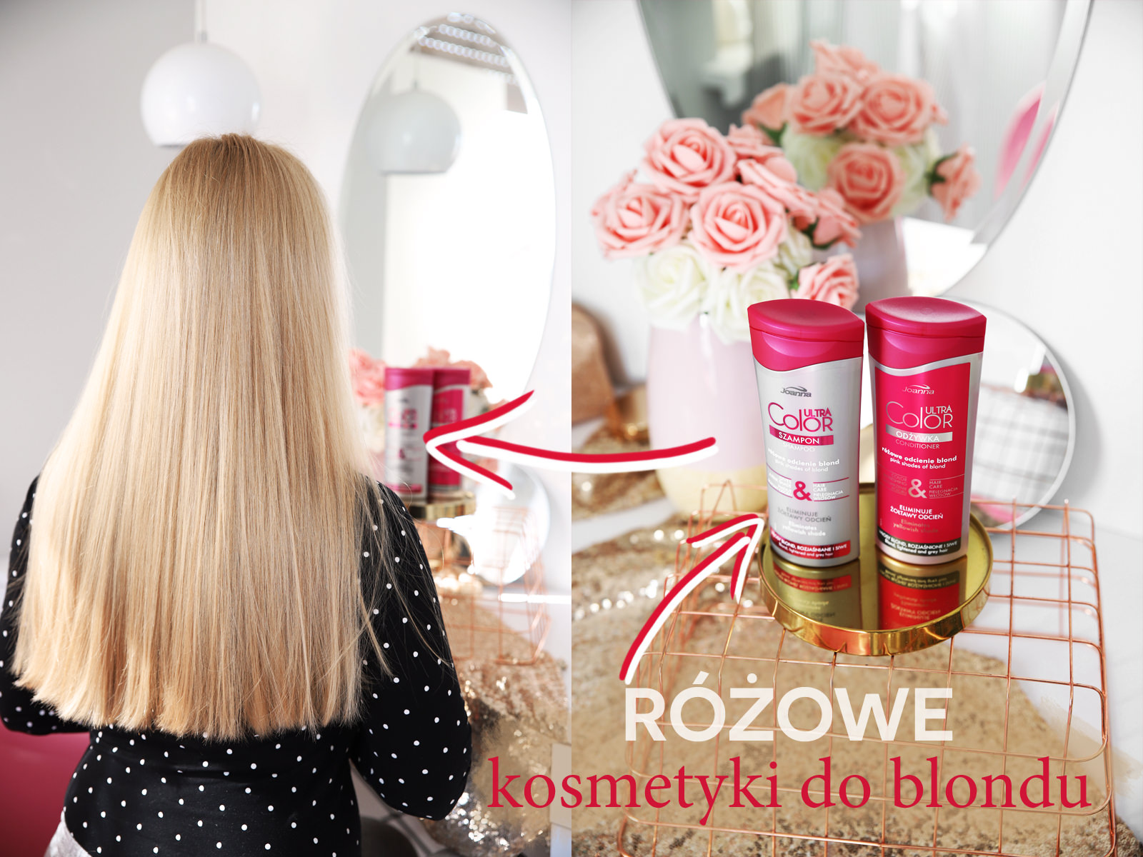 rózowy szampon do włosów