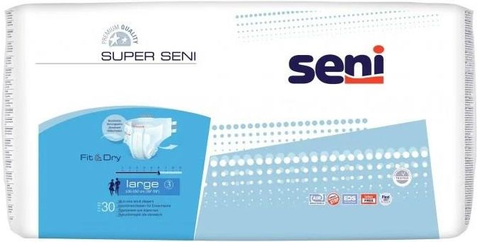 seni super pieluchomajtki large 30 szt