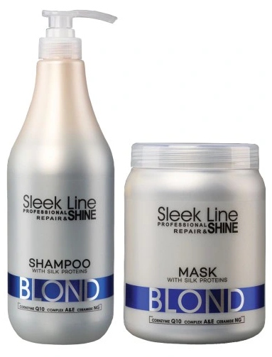 sleek line maska blond szampon